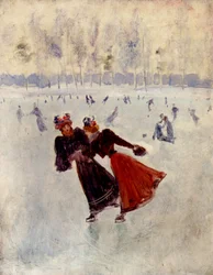 Femmes patinant